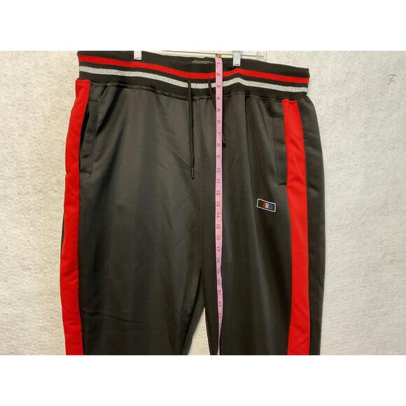 Sacred Crown Pants Mens 4XL Black Red Track Joggers Athletic Side Stripe Cuffed - Picture 6 of 12